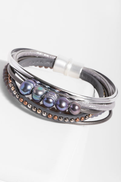 Touch of Cool Leather Bracelet